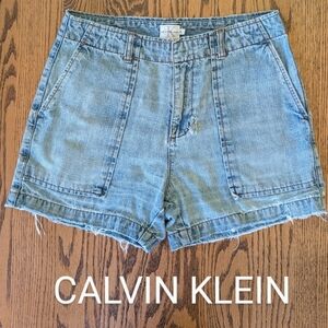 Calvin Klein Jeans Grunge Distressed Vintage Denim Women's Shorts Sz6 4 Pockets